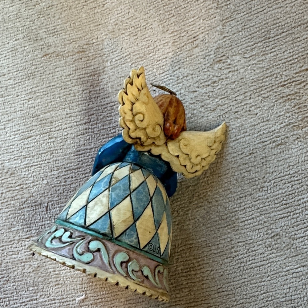 Jim Shore Blue and Gold Angel Figurine - Picture 6 of 7